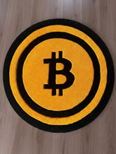 Bitcoin-Inspired Logo Rug