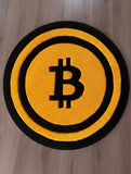 Bitcoin-Inspired Logo Rug