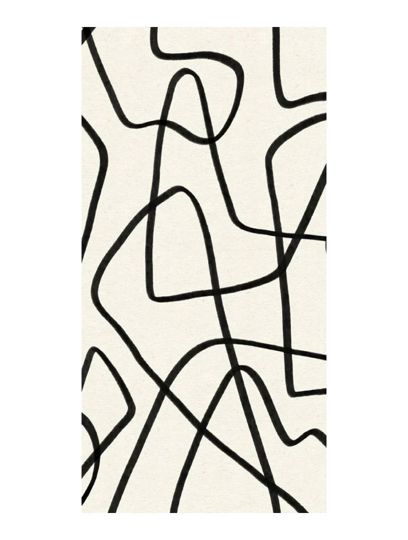 Abstract black line design on a white background