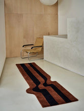 Modern Brown Pattern Runner Rug