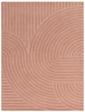 Blush Geometry Pinkish Modern Loop & Cut Handmade Rug