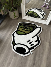 Money in Hand Rug – Custom Handmade Design
