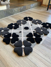 3D Bloom Rug – Textured Floral Loop-Cut Handtufted Rug