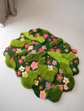 Daisy Moss 3D Modern Floral Rug