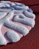 3D Pink Texture Area Rug