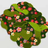 Daisy Moss 3D Modern Floral Rug