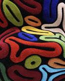 Modern Scribble Art Rug – Multicolor