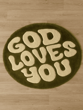 God Loves You Inspired Rug