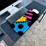Vibrant Cool Abstract Keyboard Rug