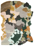 Earth Tone Abstract Modern Handtufted Rug