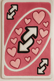 Pink Love UNO Card Handtufted Rug