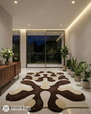 Ink Blot Modern Area Handtufted Wool Rug