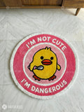 Dangerous Cute Duck Hand-Tufted Rug