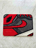 Chicago Red & Black Sneaker Handmade Art Rug