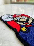 Super Mario inspired retro gaming hand-tufted wool rug with bold character design, premium custom area rug by Mayur Rugs