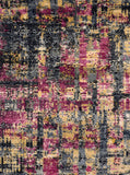 Abstract horizon heritage hand-knotted wool rug with modern vintage fade design, premium luxury rug by Mayur Rugs