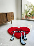 Crying Heart Eye Art Handtufted Custom Rug