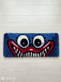 Poppy Playtime inspired keyboard hand-tufted wool rug with horror gaming setup aesthetic design, premium custom area rug by Mayur Rugs