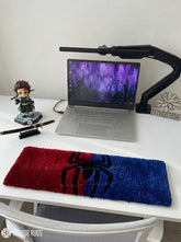Spider keyboard hand-tufted wool rug with dark webcore gaming setup aesthetic design, premium custom area rug by Mayur Rugs