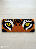 Tiger keyboard hand-tufted wool rug with wild gaming setup aesthetic design by Mayur Rugs