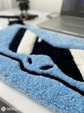 Squirtle anime keyboard hand-tufted wool rug with Pokémon gaming setup aesthetic design by Mayur Rugs