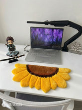 Sunflower Floral Aesthetic Keyboard Rug