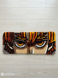 Zenitsu eyes hand-tufted wool keyboard rug featuring Demon Slayer anime artwork by Mayur Rugs