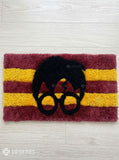 Harry Potter Inspired hand-tufted keyboard rug with wizard fantasy gaming desk setup aesthetic by Mayur Rugs