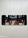 Itachi Uchiha Inspired anime keyboard rug with Sharingan eye aesthetic by Mayur Rugs