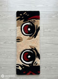 Tanjiro Kamado inspired anime eyes hand-tufted keyboard rug with Demon Slayer aesthetic by Mayur Rugs