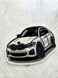 Luxury sports car inspired hand tufted wool rug featuring performance automotive artwork by Mayur Rugs