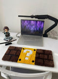 Shop Mario Question Block Keyboard Rugs by Mayur Rugs. Handmade using premium New Zealand wool with iconic retro gaming artwork and luxurious plush texture.