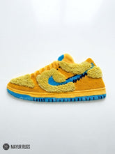3D sneaker hand tufted wool rug featuring streetwear inspired footwear artwork by Mayur Rugs