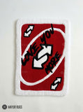 UNO Reverse Love You More hand tufted area rug for couples featuring romantic card inspired design by Mayur Rugs