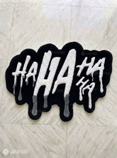 HA HA HA drip style hand tufted rug with dripping typography design handmade by Mayur Rugs