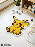 Pikachu Inspired Pokemon Anime Handtufted Rug
