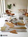 Earthy Organic Sculptural Hand-Tufted Area Rug