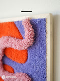 Sculpted Serpentine Hand-Tufted Wall Art Rug