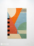 Retro Horizon Modern Geometric Abstract Area Rug