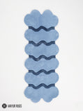 Blue Wave Hand-Tufted Runner Rug