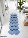 Blue Wave Hand-Tufted Runner Rug