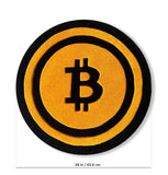 Bitcoin-Inspired Logo Rug