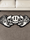 Triple Skull Smiley Greek Handmade Rug