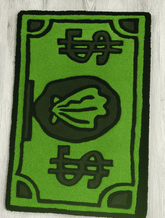Dollar Money Inspired Handmade Rug