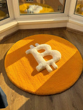 3D Bitcoin Logo Rug – Crypto-Inspired