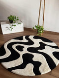 Abstract Round Modern Rug