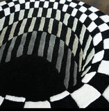 Handtufted Optical Illusion Vortex Rug