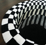 Handtufted Optical Illusion Vortex Rug