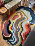 Woolen Irregular Multicolor Shape Rug