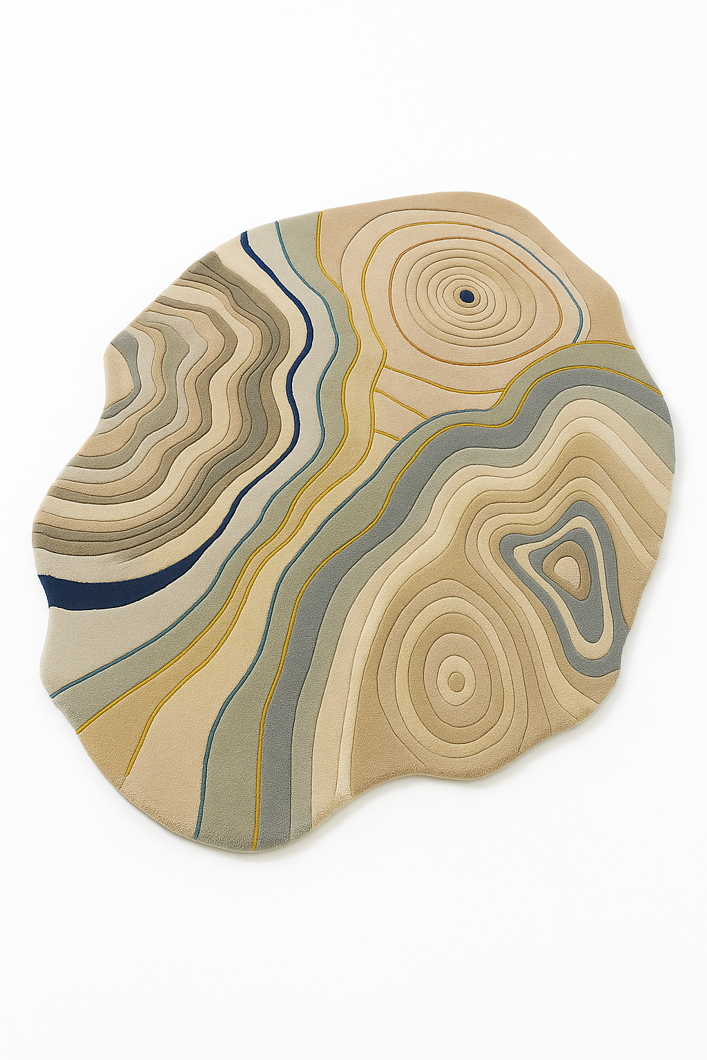 Irregular Shape Modern  Handmade Rug